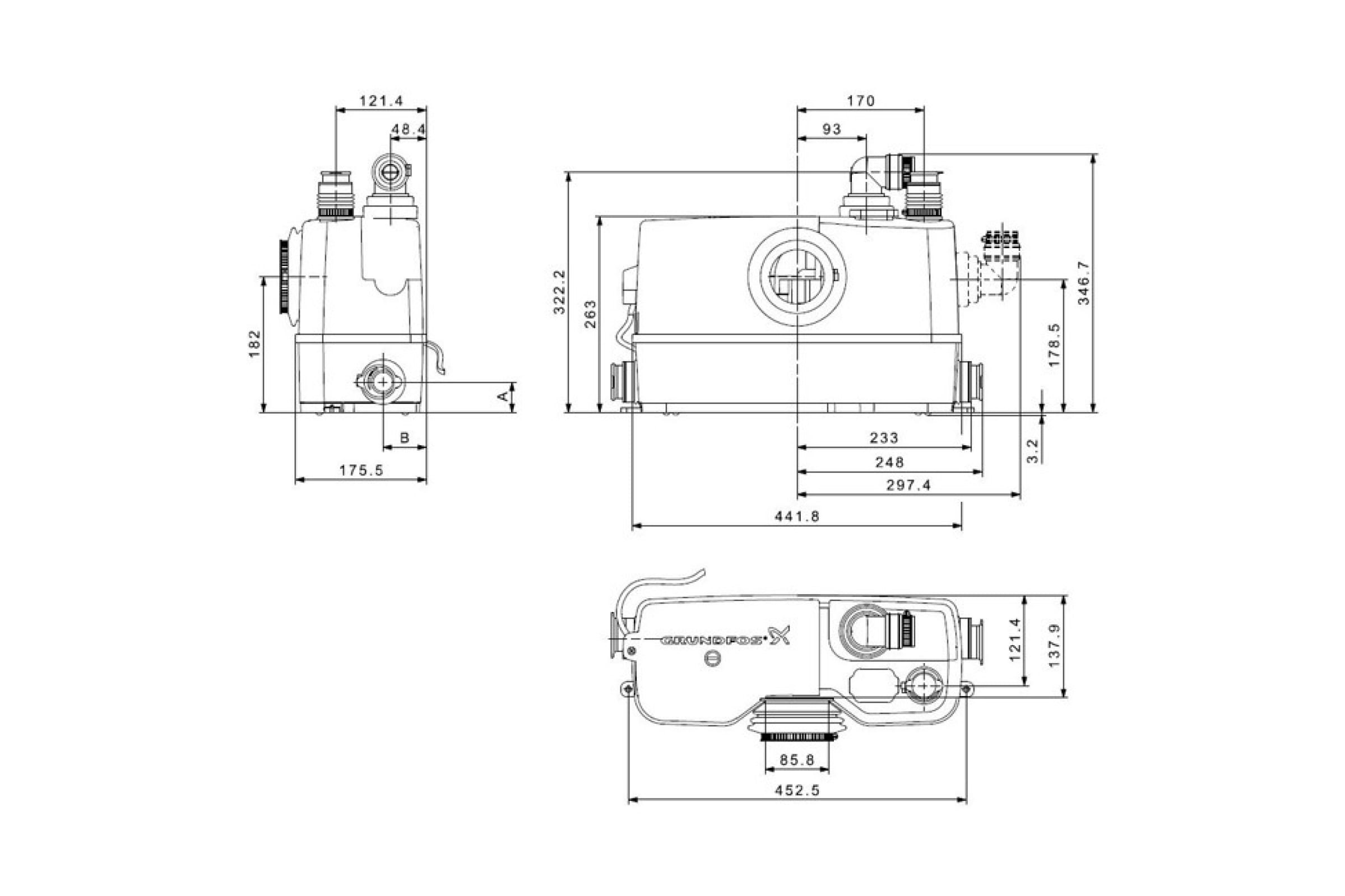 Фото Канализационная установка Grundfos Sololift2 WC-1 3