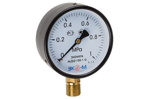 Манометр МД02-50мм Экомера МД02-50-G-0,6МПА-РИ