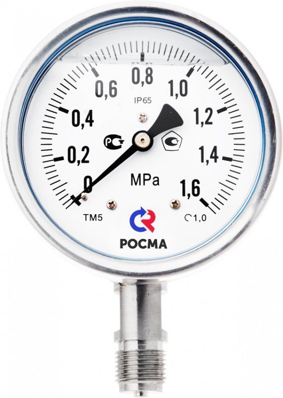 Фото Вакуумметр Росма ТВ-510Р.00(-0,1-0MPa)M20x1,5.1,0 1