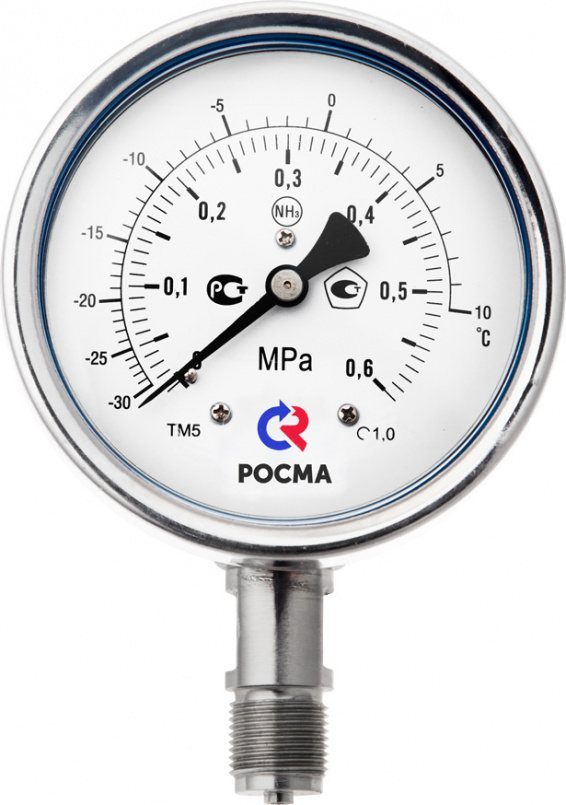 Манометр ТМ-521Р.00(0-0,6MPa)G1/2.1,0 Росма 1063