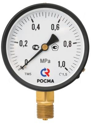 Фото Мановакуумметр Росма ТМВ-511Р.00(-0,1-1,5MPa)/(-70-+40C)G1/2.1, арт. 00000007206 3