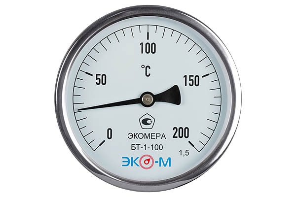 Термометр биметалл Экомера БТ-1-100-200С-L60