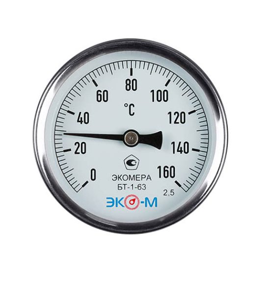 Термометр Ду 63 0..120С Экомера БТ-1-63-160С-L60
