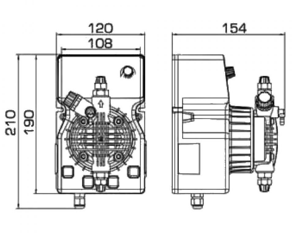Фото Насос Etatron D.S. DLX PH-RX-CL/M 5-7 230V PVDF (5-7/6-5/8-2) 1