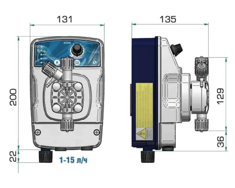 Фото Насос Etatron D.S. eONE BASIC 5-7 100/250V PVDF TFE/P 1