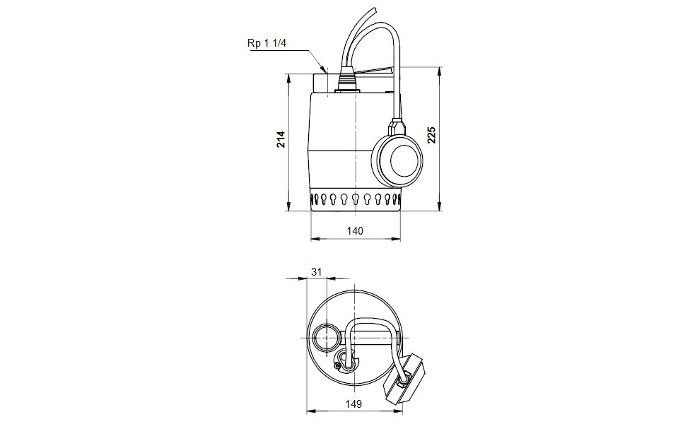 Фото Насос Grundfos UNILIFT KP150-A-1 1x220-230V 50Hz Sch10m 1