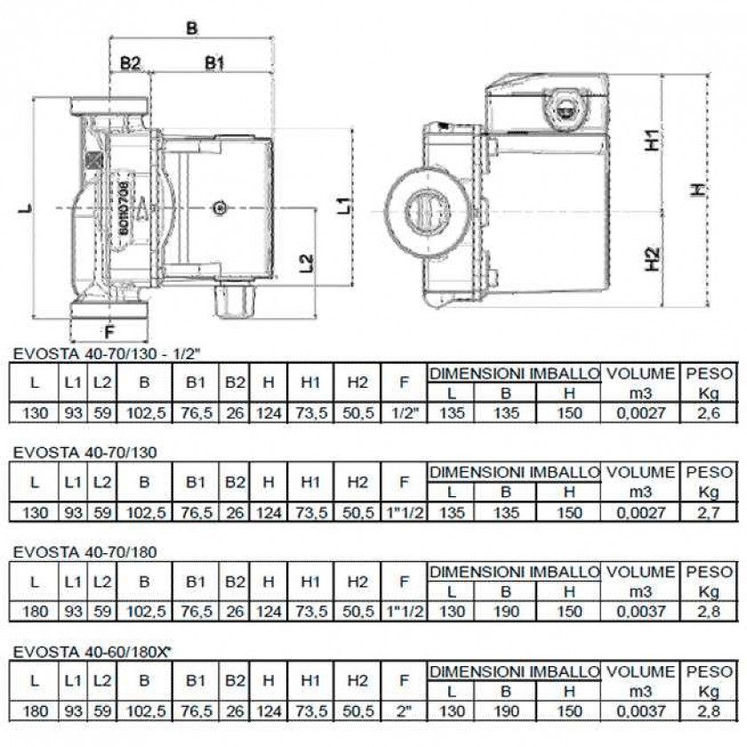 Фото Насос DAB EVOSTA 40-70/130(1")M230/50-60 1