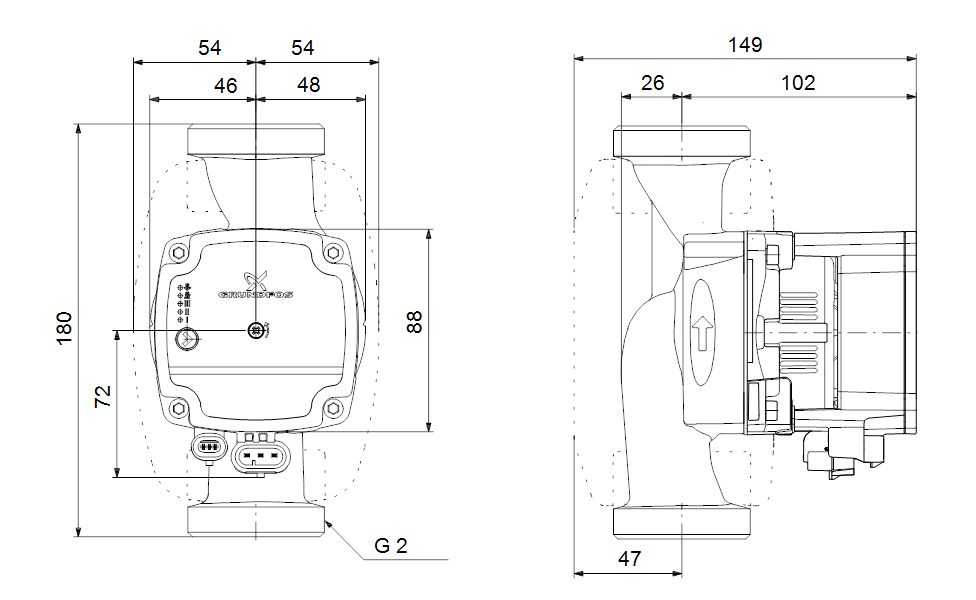 Фото Насос Grundfos ALPHA1 L 32-40 180 1x230V 50Hz 6H 1