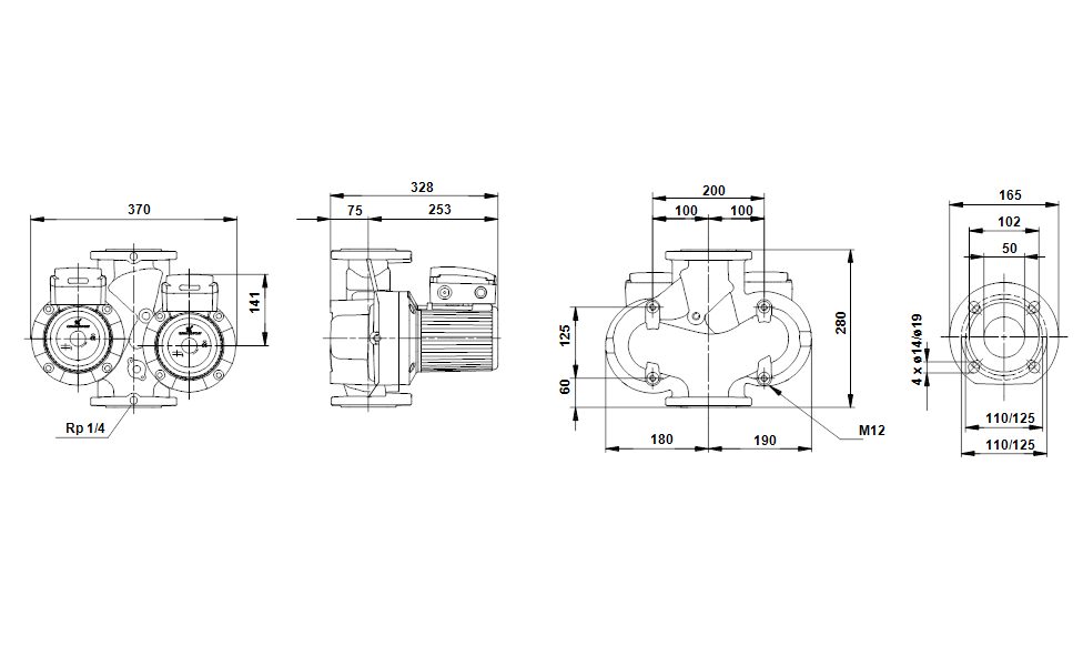 Фото Насос Grundfos UPSD50-60/2 F 1x230-240V PN6/10 3