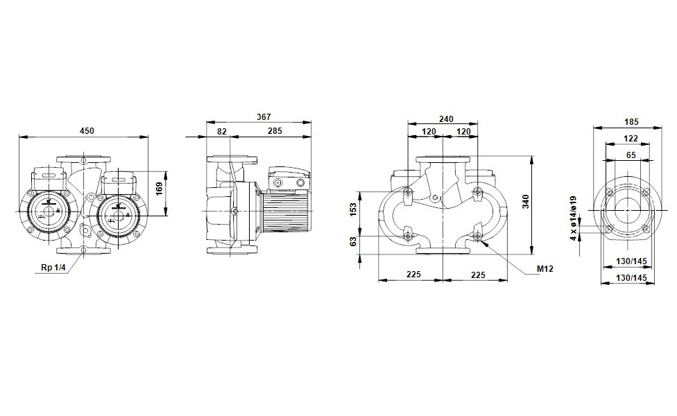 Фото Насос Grundfos UPSD65-180 F 3x400-415V PN6/10 3