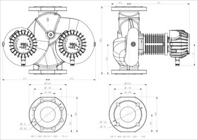 Фото Насос циркуляционный ImpPumps NMTD MAX 80/40 F360 (PN10) 2