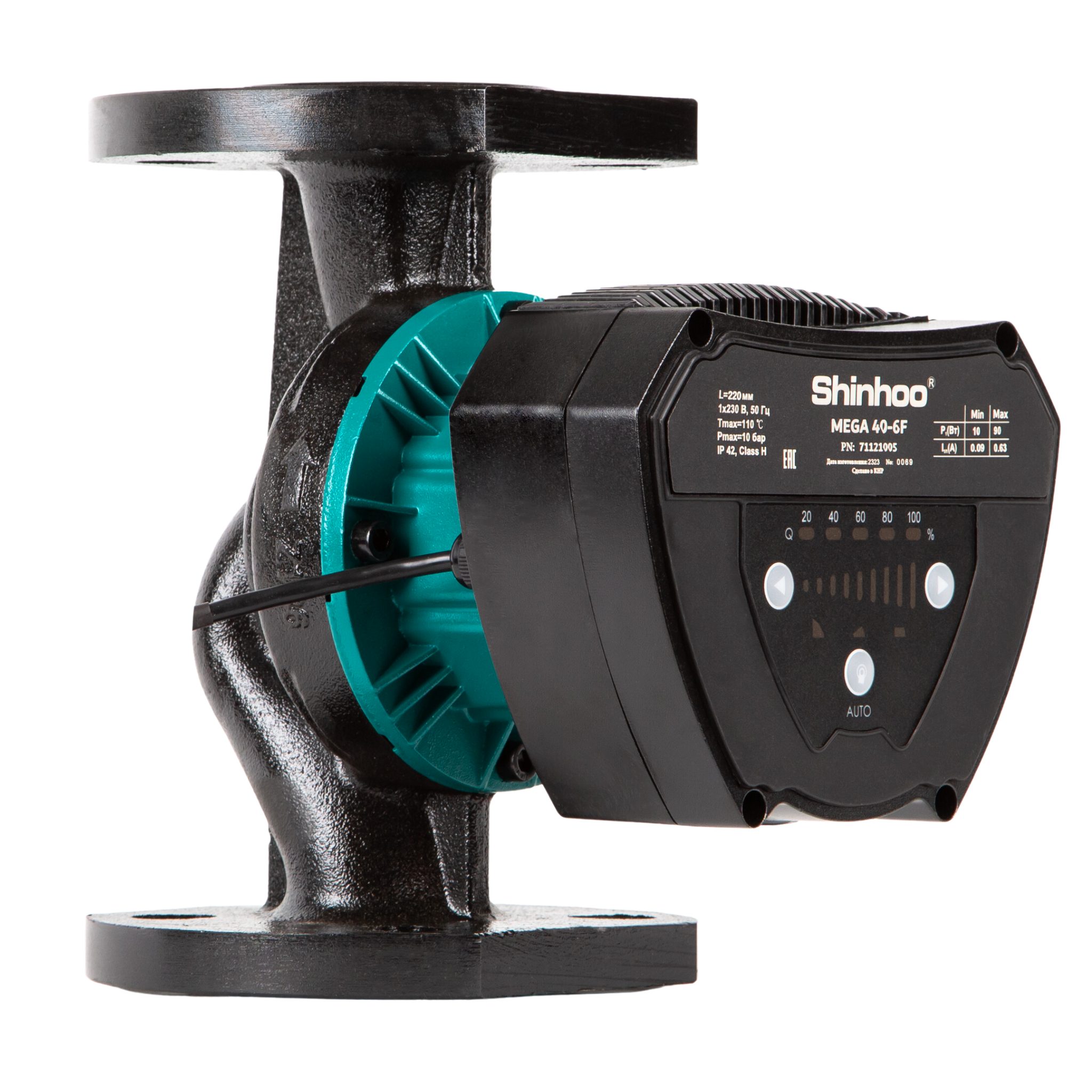 Фото Насос циркуляционный SHINHOO MEGA 40-10F 230V фланцевый 2