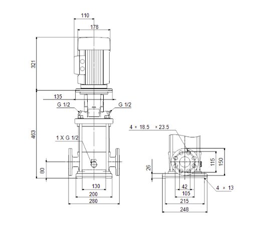 Фото Насос Grundfos CRI 10-5 A-FGJ-A-E-HQQE 1