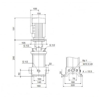 Фото Насос Grundfos CR3-5 A-A-A-E-HQQE 3x230/400 50HZ 1