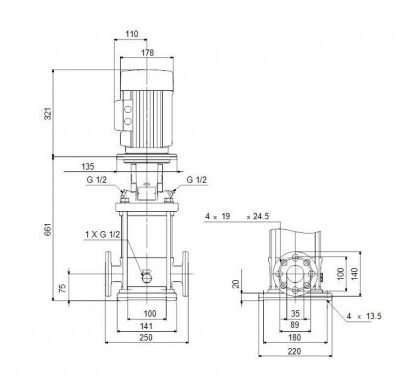 Фото Насос Grundfos CR3-23 A-FGJ-A-E-HQQE 3x400D 50HZ 1