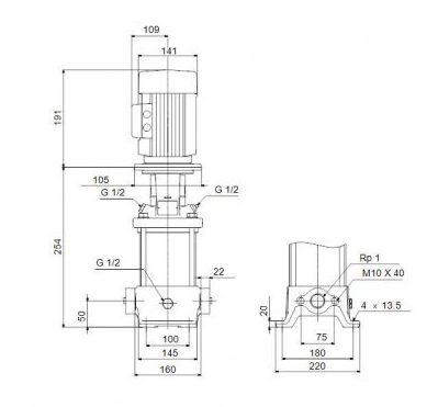 Фото Насос Grundfos CR1S-3 A-A-A-E-HQQE 3x230/400 50HZ 1