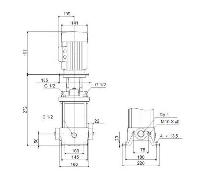 Фото Насос Grundfos CR1-4 A-A-A-E-HQQE 3x230/400 50HZ 1
