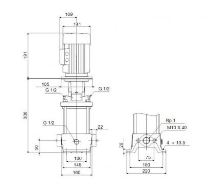 Фото Насос Grundfos CR1-6 A-A-A-E-HQQE 3x230/400 50HZ 1