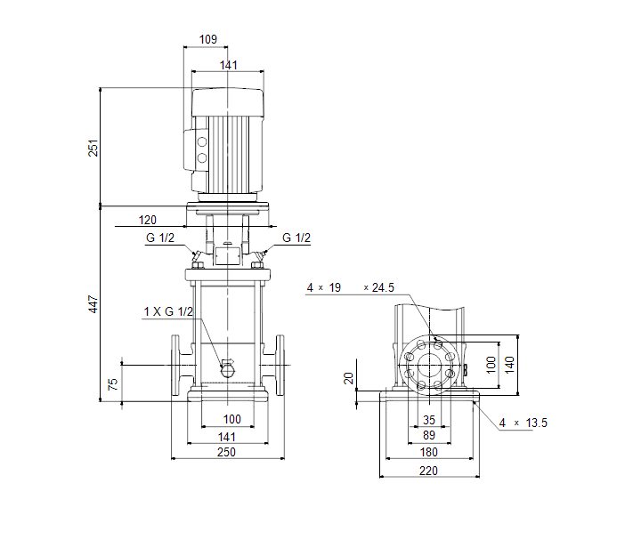Фото Насос Grundfos CR3-12 A-FGJ-A-E-HQQE 2