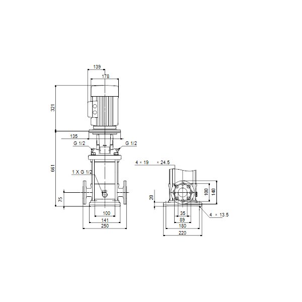 Фото Насос вертикальный многоступенчатый центробежный Grundfos CR 3-23 96516665 2