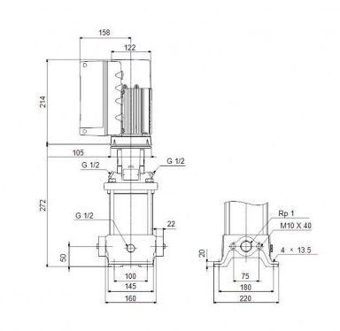 Фото Насос Grundfos CRE1-4 A-A-A-E-HQQE 1x200-240 60HZ 1