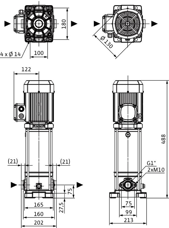 Фото Насос Wilo MEDANA CV1-L.405-1/E/E/10O 1