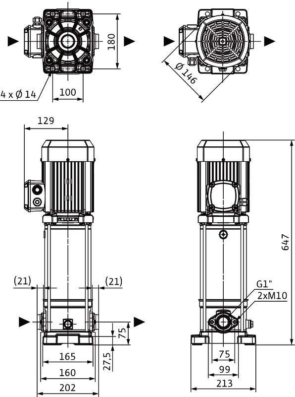 Фото Насос Wilo MEDANA CV1-L.412-1/E/E/16O 1