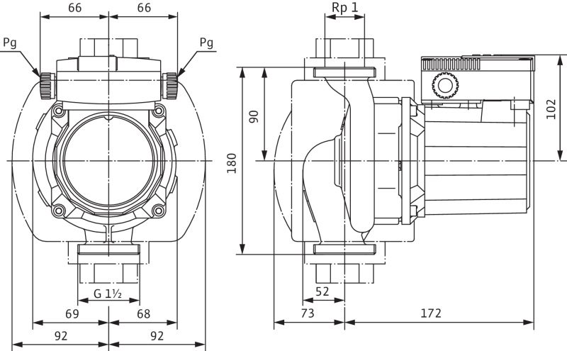 Фото Насос Wilo TOP-Z 25/10 EM PN6/10 1