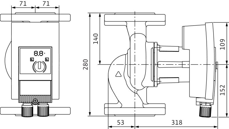 Фото Насос Wilo YONOS MAXO 50/0,5-12 PN6/10 1