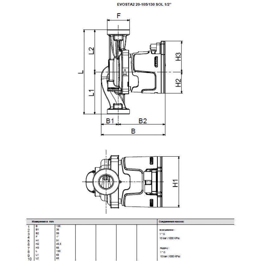 Фото Насос циркуляционный бытовой DAB EVOSTA2 20-105/130 SOL PWM 1/2" 2
