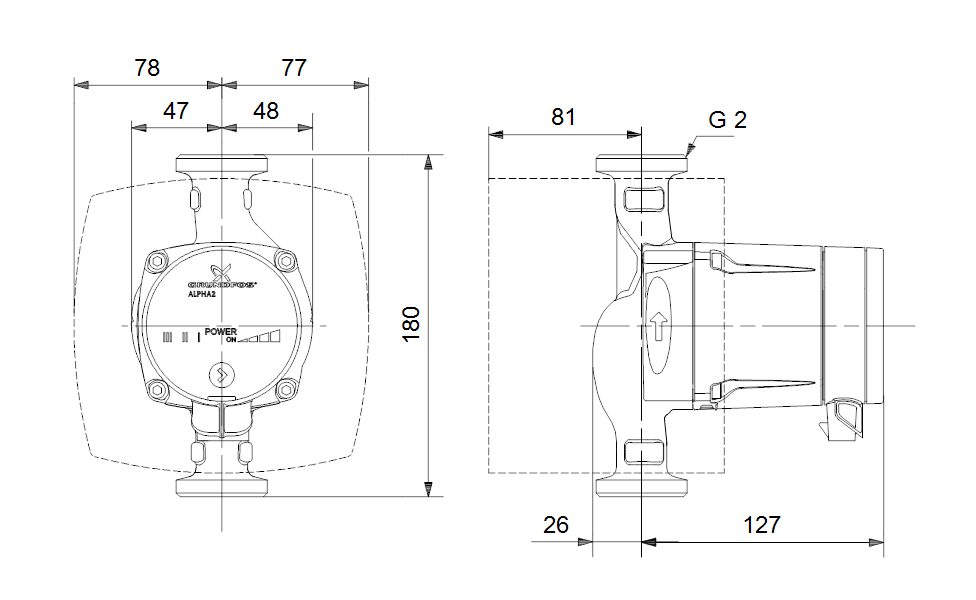 Фото Насос Grundfos ALPHA 2 L 32-40 1x230V 50Hz 95047565 2