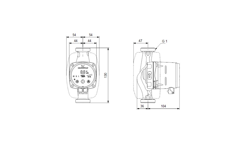 Фото Насос Grundfos ALPHA2 15-60 130 1x230V 50Hz 6H 1
