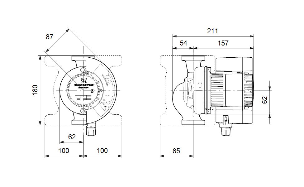Фото Насос циркуляционный Grundfos MAGNA 25-40 1