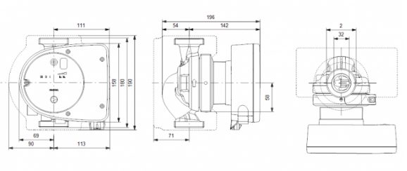 Фото Насос Grundfos MAGNA1 32-40 180 1