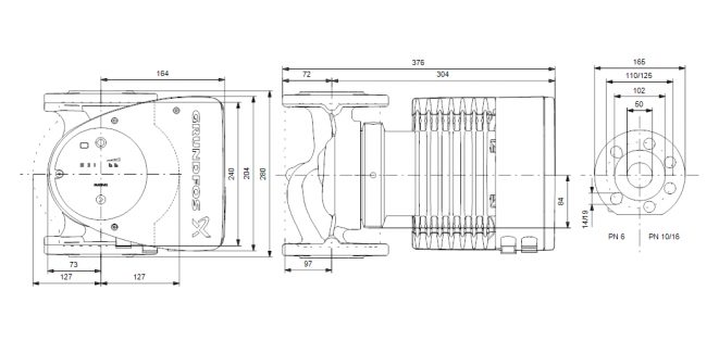 Фото Насос Grundfos MAGNA1 65-120 F 340 1x230V PN6/10 3