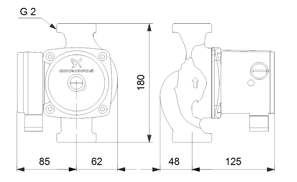 Фото Насос Grundfos UPS32-80 180 1x230V 50Hz 9H RU 3