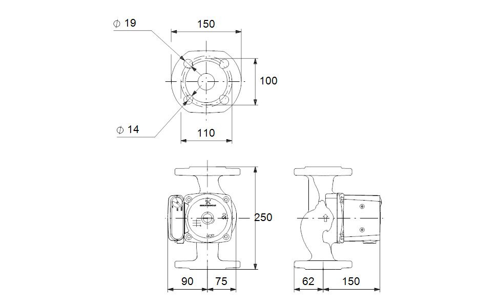 Фото Насос Grundfos UPS40-100 F 250 1x230V 50Hz 9H PN6/10 3