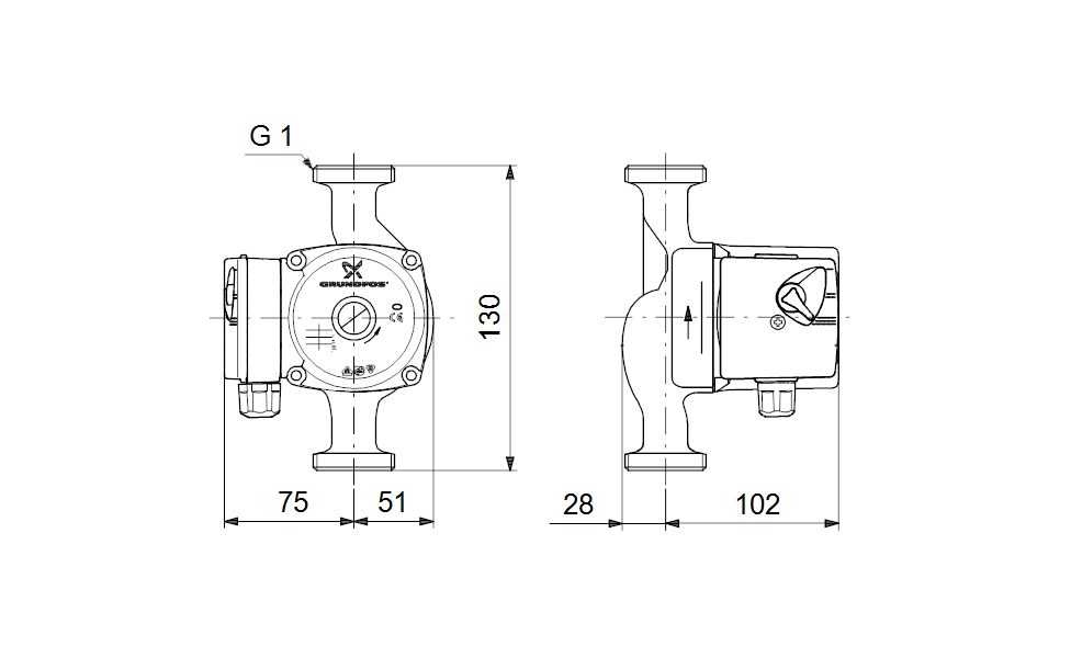 Фото Насос Grundfos UPS15-40 130 1x230V 50Hz 9H 3