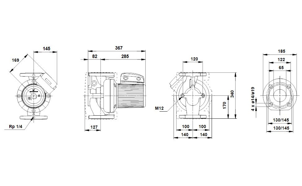 Фото Насос Grundfos UPS65-180 F 3x400-415V PN6/10 2