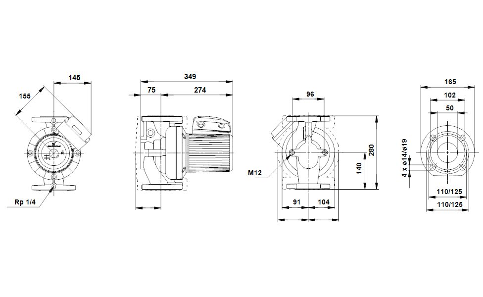 Фото Насос Grundfos UPS50-185 F 3x400-415V PN6/10 2