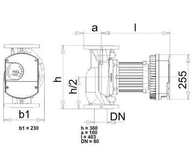Фото Насос циркуляционный ImpPumps NMT LAN 80-180 F (PN 10) 2