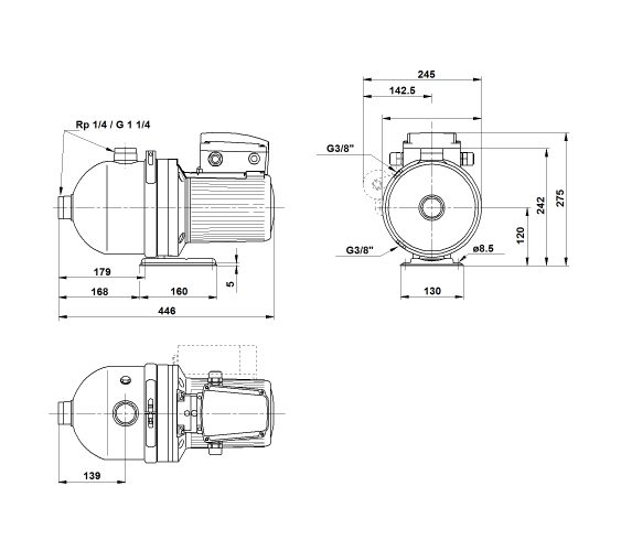 Фото Насос Grundfos CHIU 4-30 A-W-G-E 0.525 kW 1x230V 50Hz 3