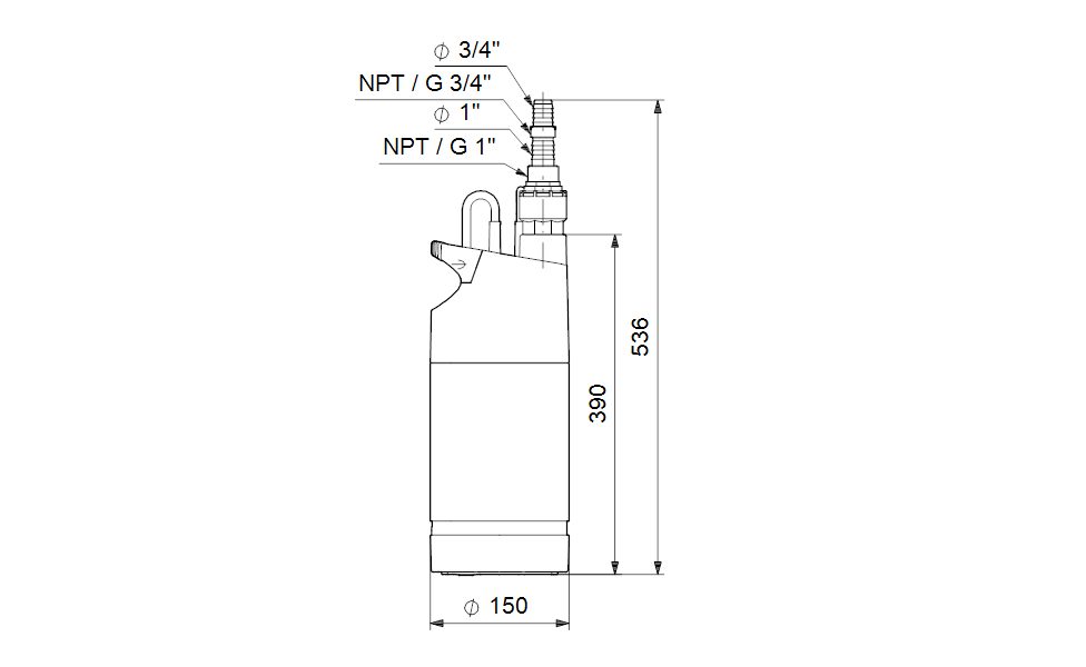 Фото Насос Grundfos SB3-35 A 1x230V 50Hz 15m Schuko, GAS 1