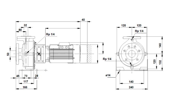 Фото Насос Grundfos DNM 32-125/142 A-F-A-BUBE 0,25kW 3x230/400V 50Hz 2