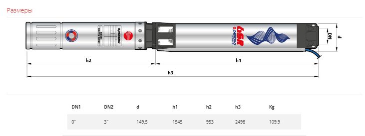 Фото Насос Pedrollo 6SR 18/26 P 22 кВт 1