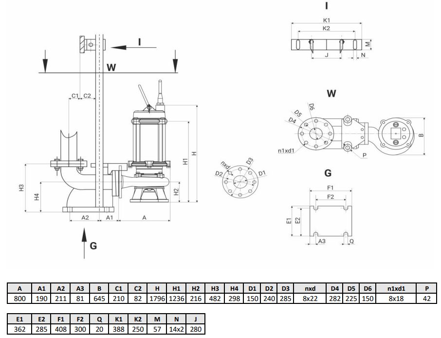 Фото Канализационный насос WELLMIX 150WQ2-200-70-90/4_380V 1