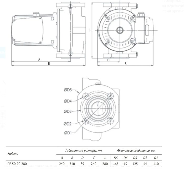 Фото Циркуляционный насос Unipump PF3 50-90 280 3-х скоростной 2