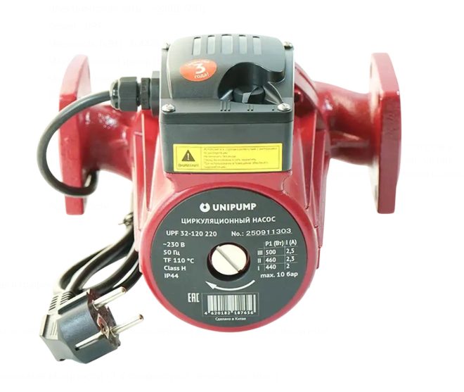 Фото Насос циркуляц. (отопл.) Unipump UPF 32-120 220 3-х скоростной 2