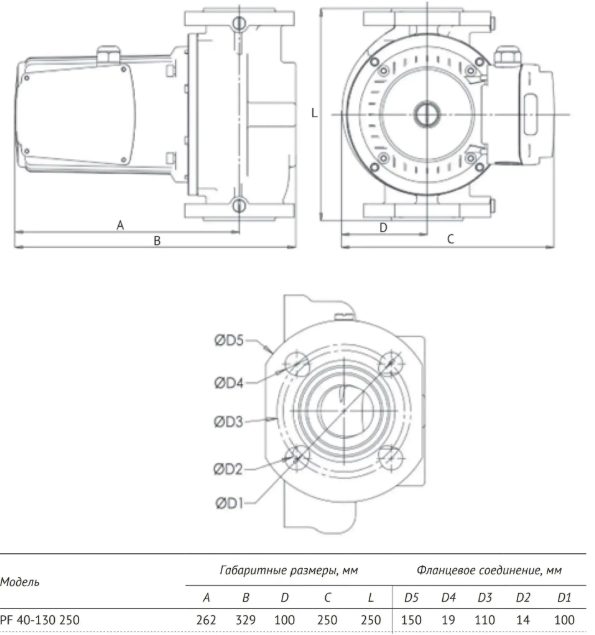 Фото Циркуляционный насос Unipump PF 40-130 250 3-х скоростной 1