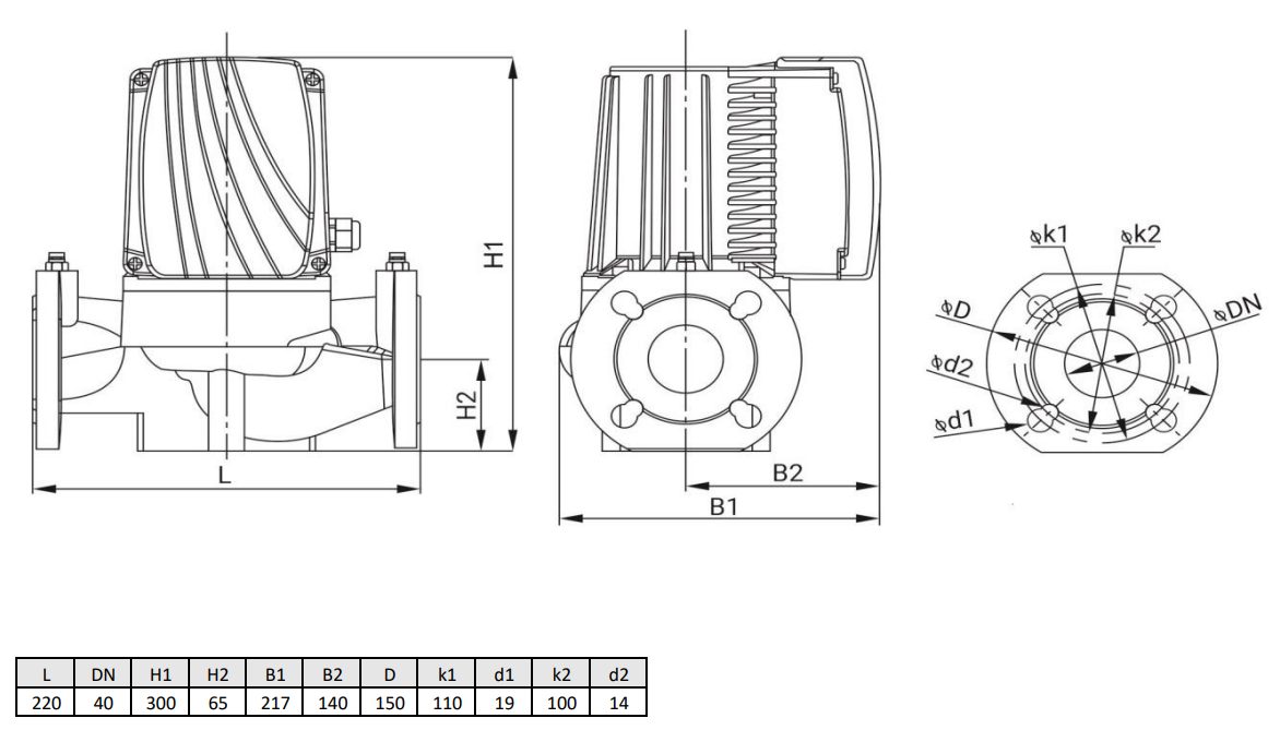 Фото Циркуляционный насос WELLMIX WRE BASIC 40-100 F_220V 2